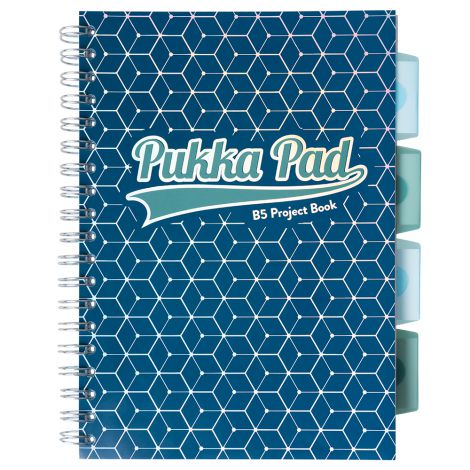 Kołozeszyt Pukka Pad Project Book Glee B5/100/80g kratka, ciemnoniebieski