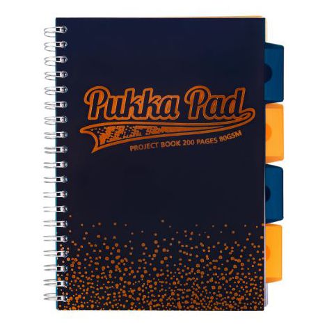 Kołozeszyt Pukka Pad Project Book Blush B5/100/80g kratka, granatowy