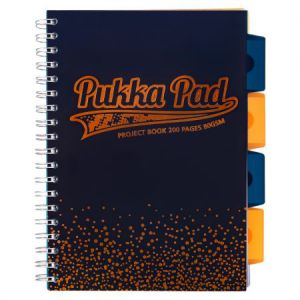Kołozeszyt Pukka Pad Project Book Blush B5/100/80g kratka, granatowy