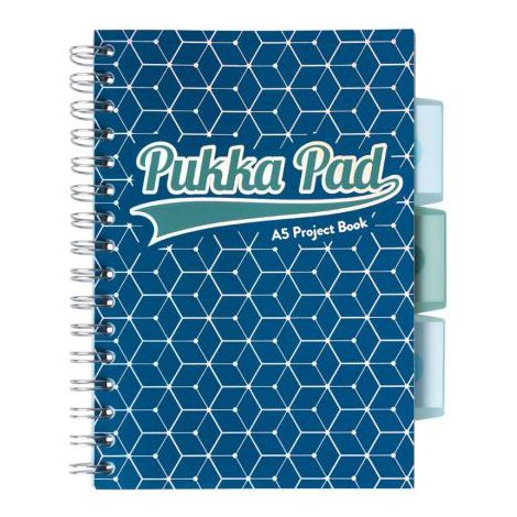 Kołozeszyt Pukka Pad Project Book Glee A5/100/80g kratka, ciemnoniebieski - 2