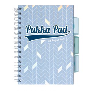 Kołozeszyt Pukka Pad Project Book Glee A5/100/80g kratka, jasnoniebieski