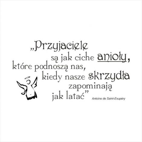 Stempel gumowy Crafty Moly Przyjaciele są jak ciche anioły