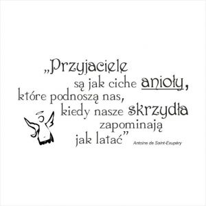 Stempel gumowy Crafty Moly Przyjaciele są jak ciche anioły