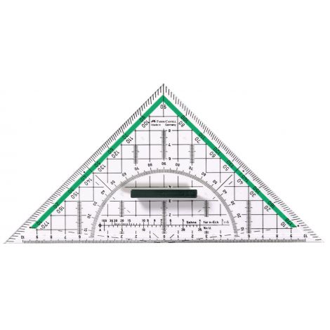Trójkąt geometryczny Faber-Castell, 227 x 114 x 2,2 mm