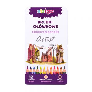 Kredki ołówkowe Strigo Artist, 12 kolorów