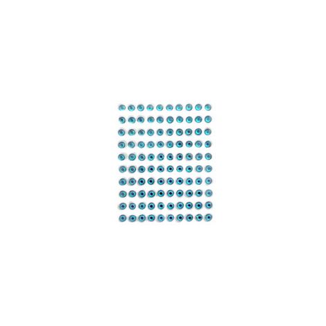 Kryształki samoprzylepne dpCraft 6mm, 100szt, Turquoise - 2