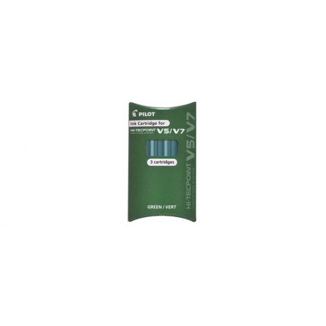 Naboje do cienkopisu Pilot V5 Cartridge System 3 szt. zielony