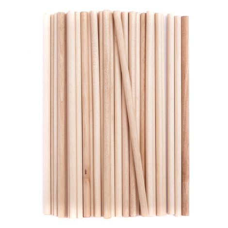 Patyczki kreatywne okrągłe dpCraft naturalne 15cm, 50szt