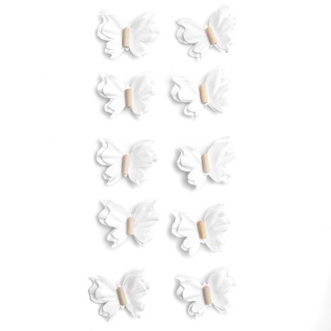 Motyle papierowe dpCraft Białe, 10szt