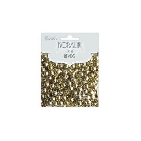 Koraliki dpCraft Złote 5mm, 40g