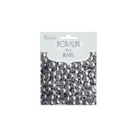 Koraliki dpCraft Srebrne 5mm, 40g