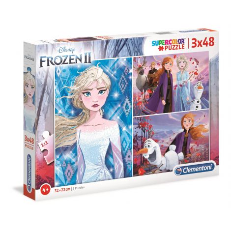Puzzle Clementoni 3x48el Supercolor Frozen 2