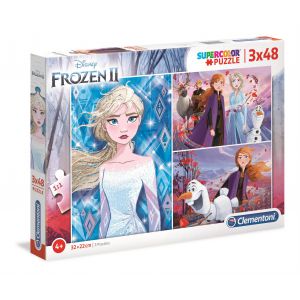Puzzle Clementoni 3x48el Supercolor Frozen 2