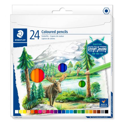 Kredki ołówkowe Staedtler Design Journey sześciokątne, 24 kolorów