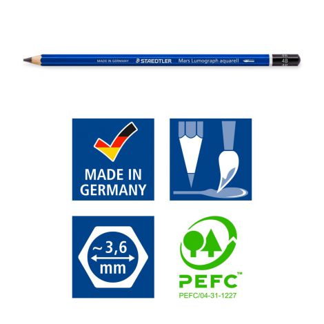 Ołówek akwarelowy Staedtler Lumograph, 4B - 4