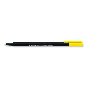 Cienkopis permanentny Staedtler Triplus, trójkątny, 0.3mm, żółty