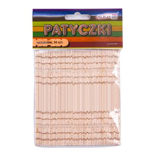 Patyczki kreatywne konstrukcyjne Aliga naturalne 11.4cm, 50szt