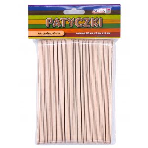 Patyczki kreatywne naturalne 150x18x1,6mm 60 szt.