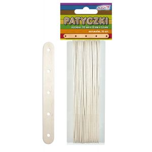 Patyczki kreatywne Aliga naturalne 15cm, 30szt