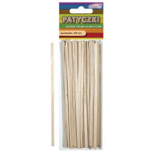 Patyczki kreatywne Aliga naturalne 19cm, 100szt