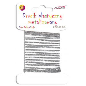 Drucik plastyczny Aliga Srebrny metalizowany 2mm x 2m