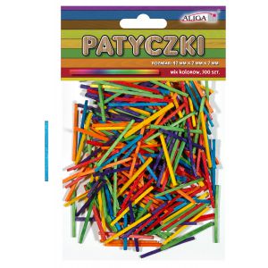 Zapałki kreatywne Aliga kolorowe 4.2cm, 500szt