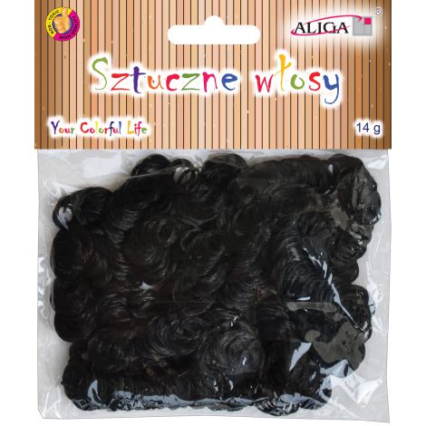 Sztuczne włosy czarne 14g