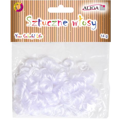 Sztuczne włosy białe 14g