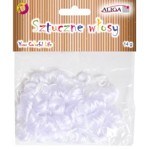 Sztuczne włosy białe 14g
