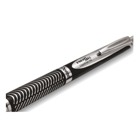 Pióro kulkowe Pentel 0.7mm, aluminiowa obudowa, Czarny - 3