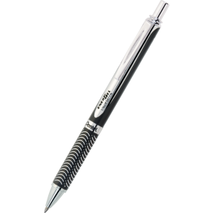 Pióro kulkowe Pentel 0.7mm, aluminiowa obudowa, Czarny