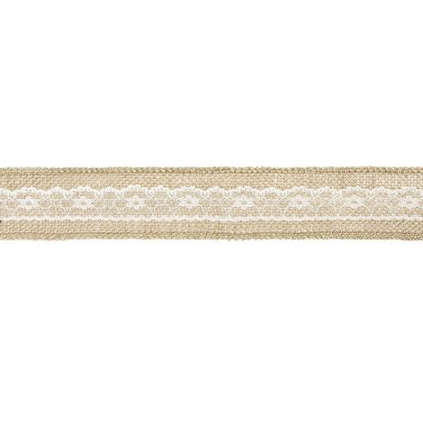 Wstążka jutowa Akces Naturalna, 20m x 5cm - 2