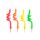 Świeczki urodzinowe zakręcone, mix kolorów, 8 cm, 4 sztuki