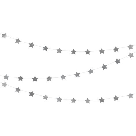 Girlanda Gwiazdki, 3,6m, srebrny