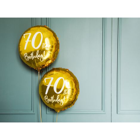 Balon foliowy 70th Birthday, złoty, 45cm - 5