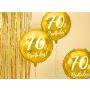 Balon foliowy 70th Birthday, złoty, 45cm - 3