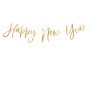 Baner Happy New Year, 66 x 18 cm, złoty - 2