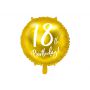 Balon foliowy 18th Birthday, złoty, 45cm - 2