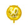 Balon foliowy 30th Birthday, złoty, 45cm - 2