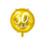 Balon foliowy 30th Birthday, złoty, 45cm - 2