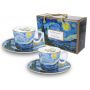 Komplet dwóch filiżanek Carmani 125ml espresso ze spodkami - V. van Gogh, Gwiaździsta noc - 3