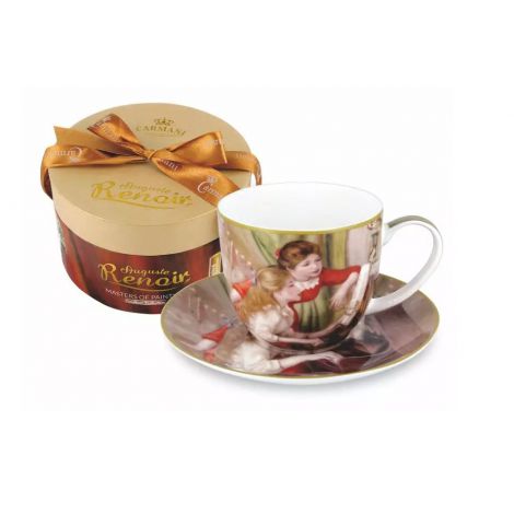Filiżanka Carmani 280ml ze spodkiem - A. Renoir, Dziewczęta przy pianinie