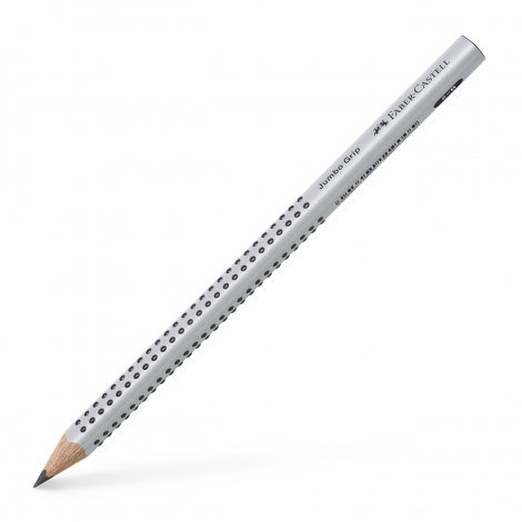 Ołówek Faber-Castell Jumbo Grip, B, srebrny - 3