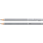 Ołówek Faber-Castell Jumbo Grip, B, srebrny - 6