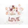Balon foliowy Love, 140x35cm, różowe złoto - 3