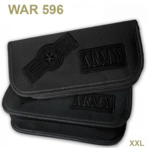 Piórnik składany Warta 1k, Army czarny