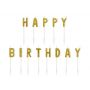 Świeczki urodzinowe Happy Birthday, złote, 2,5 cm, 13 sztuk - 2