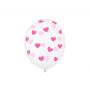 Balony Serduszka, 30cm, Crystal Clear, 6 sztuk - 2