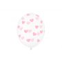 Balony Serduszka, 30cm, Crystal Clear, 6 sztuk - 2