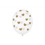 Balony Serduszka, 30cm, Crystal Clear, 6 sztuk - 2